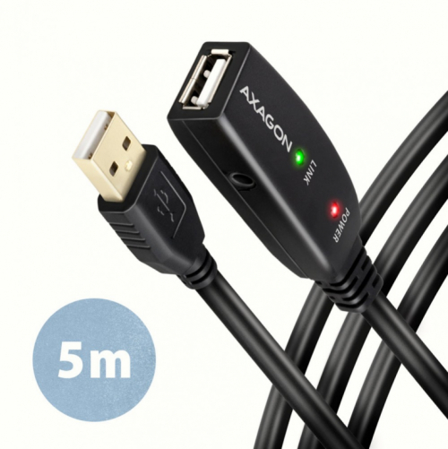 AXAGON AXAGON ADR-205 USB 2.0 A-M -> A-F act. 5m cabl