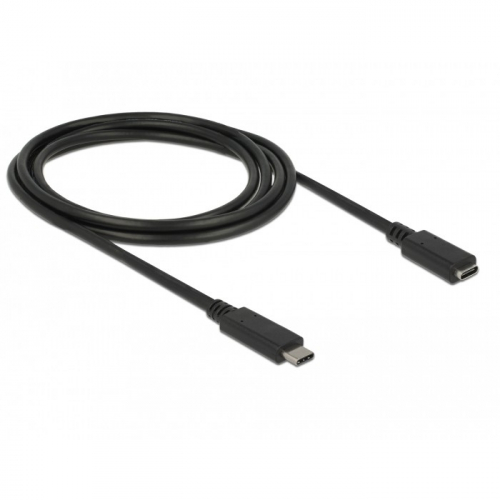 DeLock USB-C (ST-BU) 2m Verlängerungskabel Schwarz