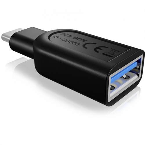 Adapter ICY BOX USB-A > USB-C Black