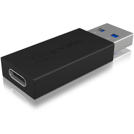 Adapter ICY BOX USB-A > USB-C Black (M)