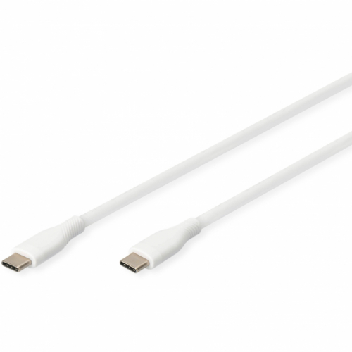 Digitus USB-C 2.0 (ST-ST) 2m Ladekabel Silikon 60W Weiß