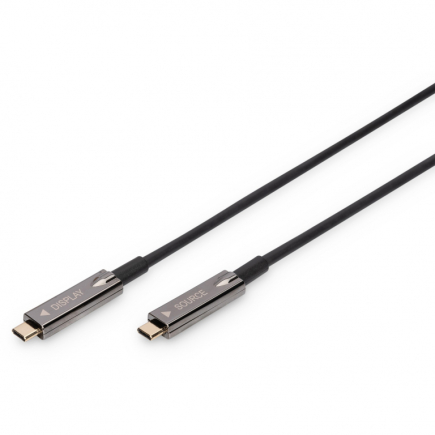 Digitus USB-C (ST-ST) 10m Active Optical Cable Schwarz