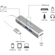 Equip Adapter USB-C -> HDMI.2xUSB3.0.SD 4K30Hz 0.15m sw