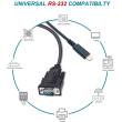 Equip Adapter USB-C -> Seriell RS232-DB9 St/St 1.50m sw