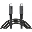 GoodConnections USB-C 4.0 (ST-ST) 1,8m Anschlusskabel Textilmantel 100W 8K 30Hz Anthrazit