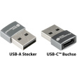 GoodConnections USB-A 2.0 > USB-C (ST-BU) Adapter Grau
