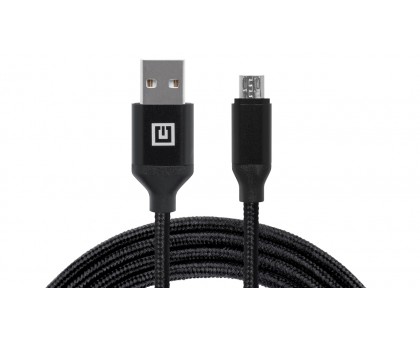 REAL-EL Premium Cable USB-A to Micro USB - fabric - 2 m - Black