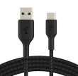 Belkin Cable Braided USB-C USB-A 2m Black