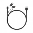 AUKEY CB-BAL5 3in1 fast Braided Quick Charge micro USB | USB C | Lightning | 1.2m