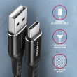 AXAGON AXAGON BUCM-AM15AB cabl e USB-C USB-A, 1.5m