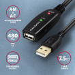 AXAGON ADR-207 USB 2.0 A-M - A-F akt. 7m kabel
