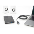 DIGITUS USB 2.0 Anschlusskabel Typ C -A St/St 1.0m, sw