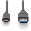 DIGITUS USB 2.0 Anschlusskabel Typ C -A St/St 1.0m, sw