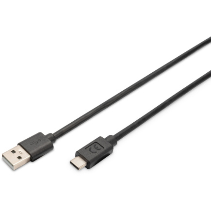 DIGITUS USB 2.0 Anschlusskabel Typ C -A St/St 3.0m, sw