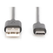 DIGITUS USB 2.0 Verbindungskabel Typ C -A St/St 1,8m, sw