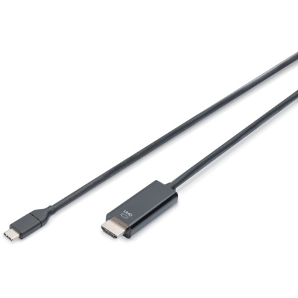 DIGITUS USB C Adapterkabel Typ C -HDMI A 4K St/St 2.0m, sw