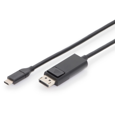 DIGITUS USB C Adapterkabel Typ C -DP 32,4GB St/St 2.0m, sw
