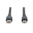 DIGITUS USB 2.0 Kabel Typ C-Lightning Silikon 0,5m MFI schwa