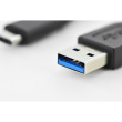 DIGITUS USB 3.0 Anschlusskabel Typ C -A St/St 1.0m, sw