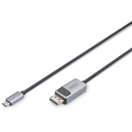 DIGITUS USB 3.2 Anschlusskabel Typ C --> DP St./St. 1m schw.