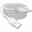 DIGITUS USB 2.0 Kabel Typ C -A Silikon St/St 0,5m weiß