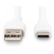 DIGITUS USB 2.0 Kabel Typ C -A Silikon St/St 1m weiß