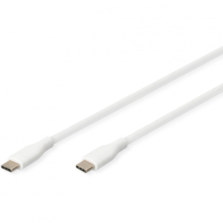 DIGITUS USB 2.0 Kabel Typ C -C Silikon St/St 1m weiß