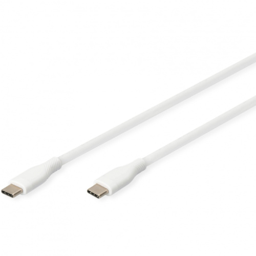 DIGITUS USB 2.0 Kabel Typ C -C Silikon St/St 2m weiß