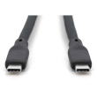 DIGITUS USB 4.0 Kabel Typ C -C Silikon St/St 0,5m schwarz