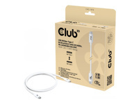 CLUB 3D USB 80Gbps Certified 240W 4K540Hz Type-C 1.2m/3.94ft White Cable