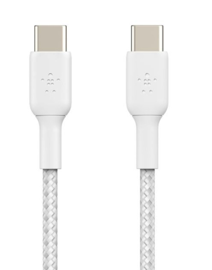 Belkin Cable Braided USB-C USB-C 1m White