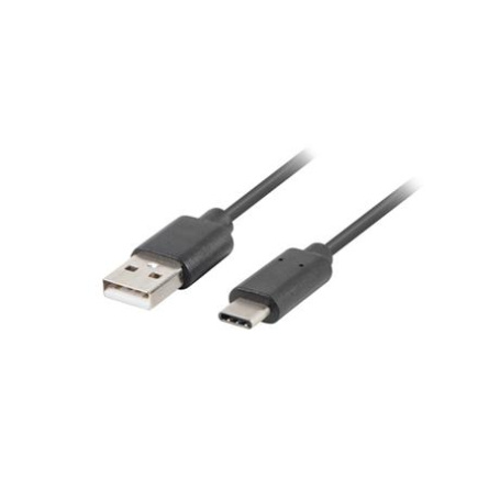 Lanberg USB Type-C to USB Type-A 2.0 Cable Black QC 3.0, 1 m | CA-USBO-20CU-0010-BK | USB Type-C to USB Type-A