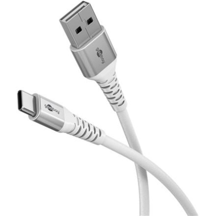 Goobay USB-C to USB-A Supersoft Textile Cable with Metal Plugs | 74531