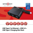 Club 3D SenseVision Adapter USB 3.0 C > Ethernet Gigabit LAN + USB 3.0 + USB Typ C