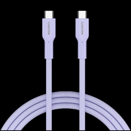 CANYON cable OnWire 60CL C-C 60W COLOR Braided 1m Purple