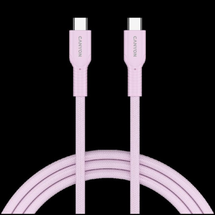 CANYON cable OnWire 60CL C-C 60W COLOR Braided 1m Pink