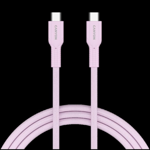CANYON cable OnWire 60CL C-C 60W COLOR Braided 1m Pink