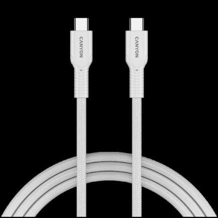 CANYON cable OnWire 60CL C-C 60W COLOR Braided 1m Valge