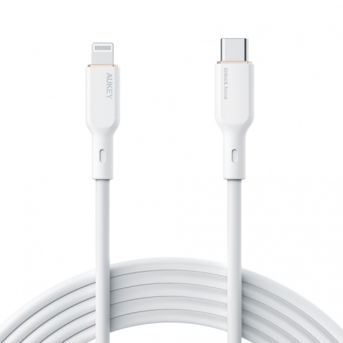 AUKEY AUKEY CB-SCL2 Valge sil con Lightning-USB C Cab