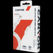 CANYON UC-44, cable, U4-CC-5A1M-E, USB4 TYPE-C to TYPE-C cable assembly 40G 1m 5A 240W(ERP) with E-MARK, CE, ROHS, Valge