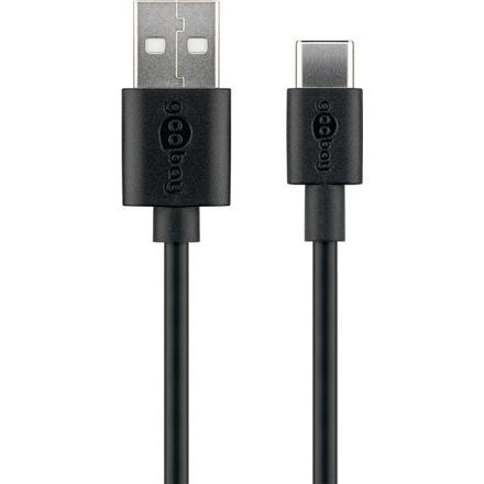 Goobay 59122 USB 2.0 cable (USB-C™ to USB A), Must | Goobay | USB-C to USB-A