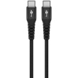 Goobay USB-C Supersoft Textile Cable with Metal Plugs, 1 m