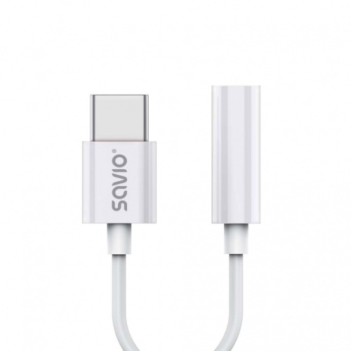 Savio Adapter AK-51 USB-C - Mini Jack 3,5mm, Xiaomi, Huawei, Oppo