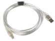 Lanberg Cable USB 2.0 AM-BM 3M Ferryt transparent