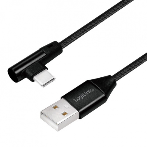 LogiLink USB2.0 cable USB-A male to USB-C 90 angled male