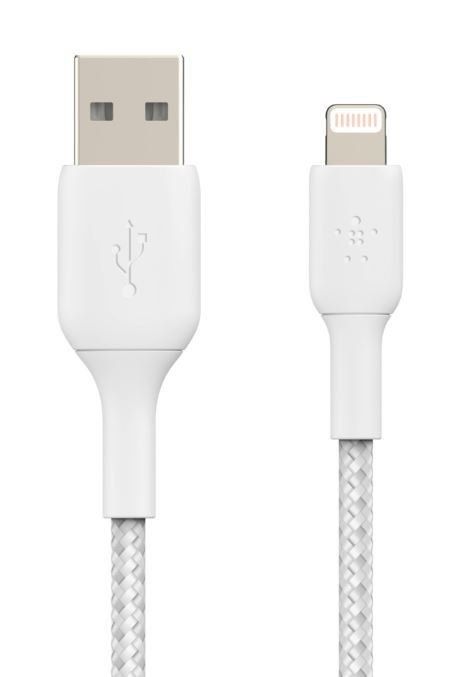 Belkin Cable Braided USB-Lightning 1m White