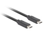 Lanberg Cable USB-C M/M 3.1 gen 2 1M 10GB/S PD100W Черный