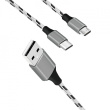 LogiLink USB2.0 cable, A/M to micro-USB + USB-C, 1.2m