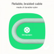 Green Cell Cable USB-C-USB-C PowerStream 100W braid 1,2m Белый