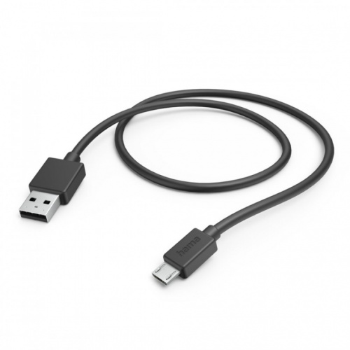 Hama charging calbe USB-A micro USB 1m Черный
